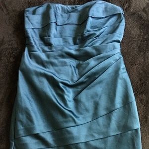 Pleated Satin Dress